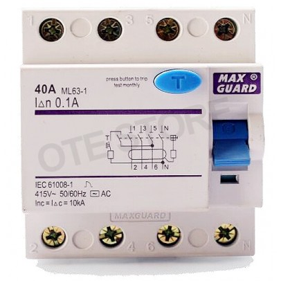 63A 4P 100mA ELCB [MAXGUARD]